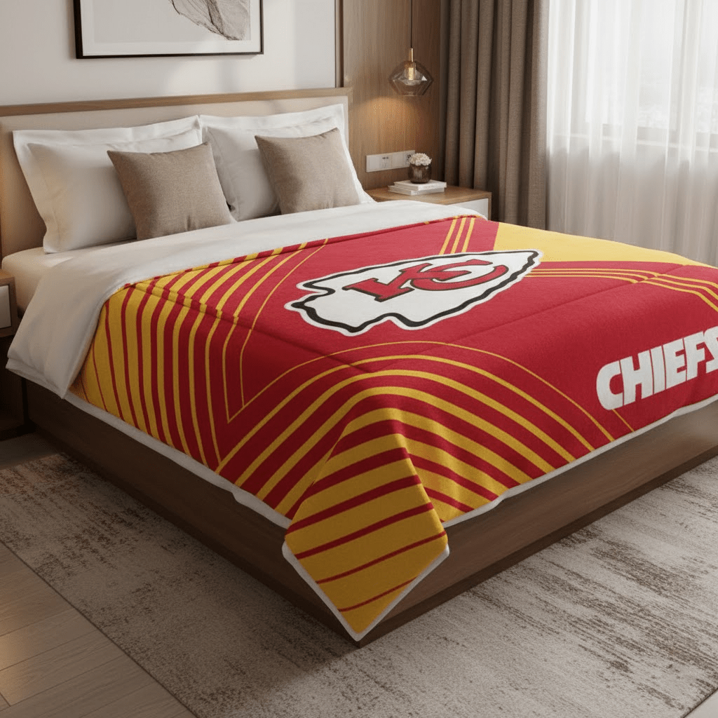 NFL Kansas City Chiefs 60 x 80 Plush Blanket - Officially Licensed My Store Fan Gear - Apparel category - Fan Trendz