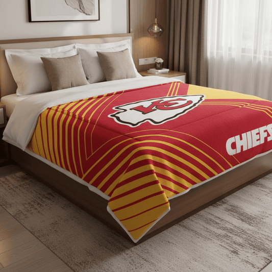 NFL Kansas City Chiefs 60 x 80 Plush Blanket - Officially Licensed My Store Fan Gear - Apparel category - Fan Trendz