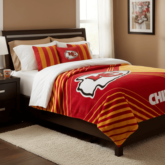 NFL Kansas City Chiefs King SIze Plush Blanket - Officially Licensed My Store Fan Gear - Apparel category - Fan Trendz