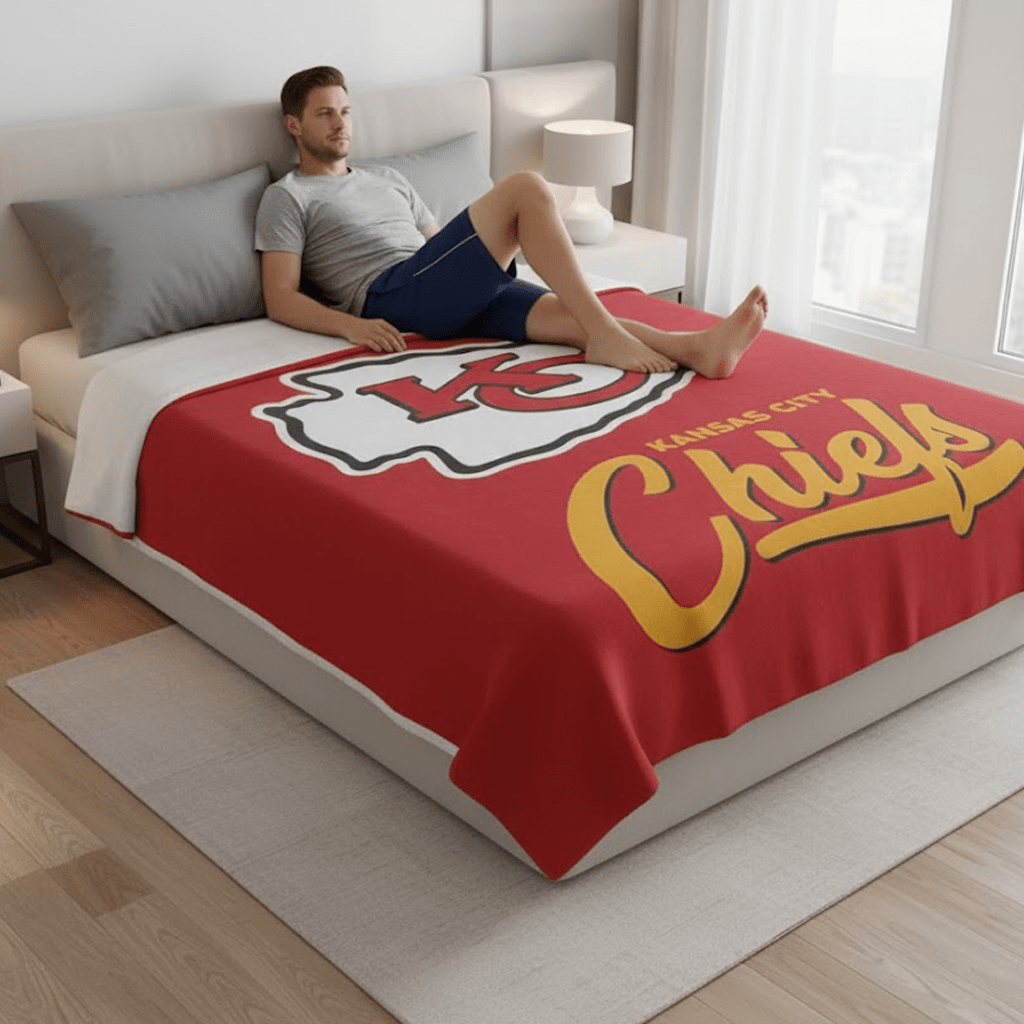 NFL Kansas City Chiefs Queen Size Blanket - Fan Trendz