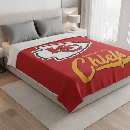 NFL Kansas City Chiefs Queen Size Blanket - Fan Trendz