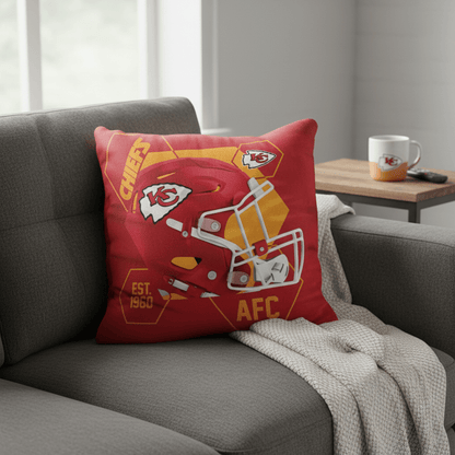 NFL Kansas City Chiefs Velvet Plush 18x18" CUSHION - Officially Licensed My Store Fan Gear - Apparel category - Fan Trendz