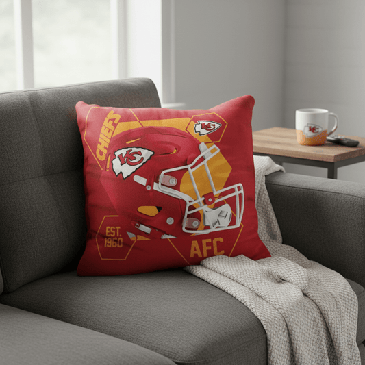 NFL Kansas City Chiefs Velvet Plush 18x18" CUSHION - Officially Licensed My Store Fan Gear - Apparel category - Fan Trendz