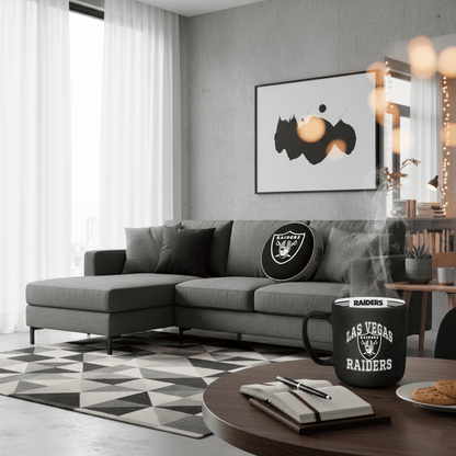 NFL Las Vegas Raiders 15oz 'Stripe' Ceramic Mug - Officially Licensed My Store Fan Gear - Apparel category - Fan Trendz