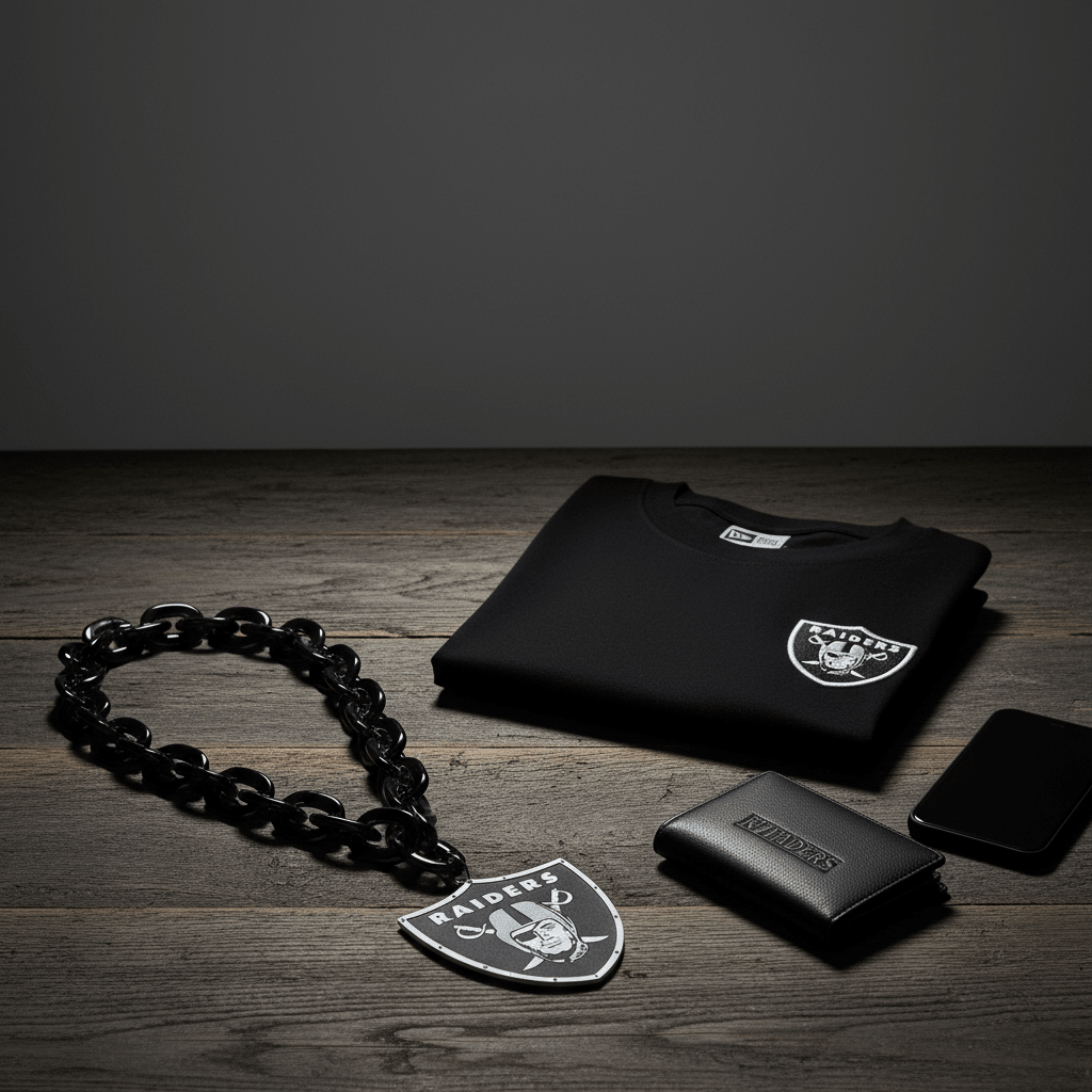 NFL Las Vegas Raiders, Licensed Foam Chain (Import) - Officially Licensed My Store Fan Gear - Apparel category - Fan Trendz