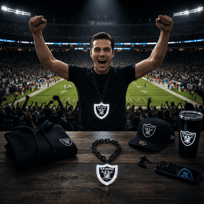 NFL Las Vegas Raiders, Light up Big Logo Fan Chain - Officially Licensed My Store Fan Gear - Apparel category - Fan Trendz