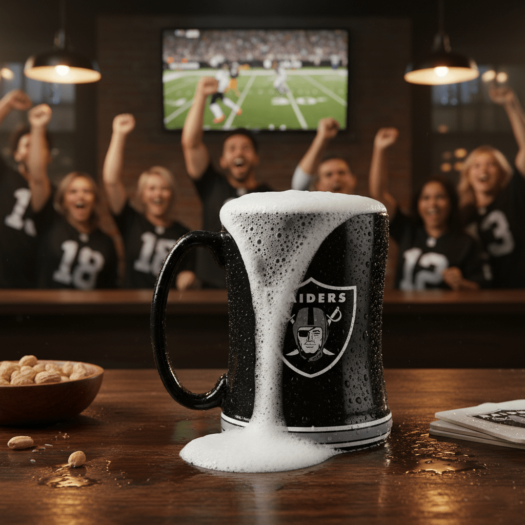 NFL Las Vegas Raiders Team Color 14oz Embossed Ceramic Relief Mug - Officially Licensed My Store Fan Gear - Apparel category - Fan Trendz