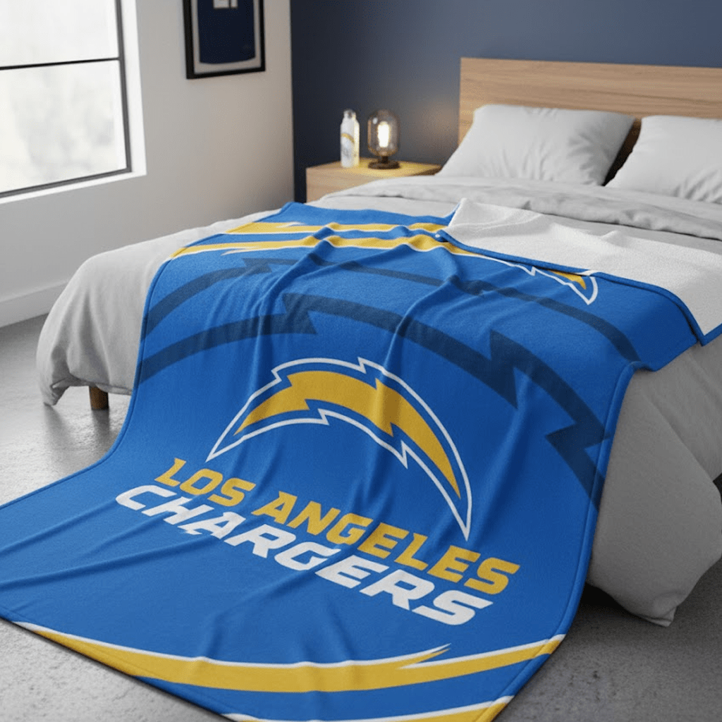 NFL Los Angeles Chargers King Size Plush Blanket - Officially Licensed My Store Fan Gear - Apparel category - Fan Trendz