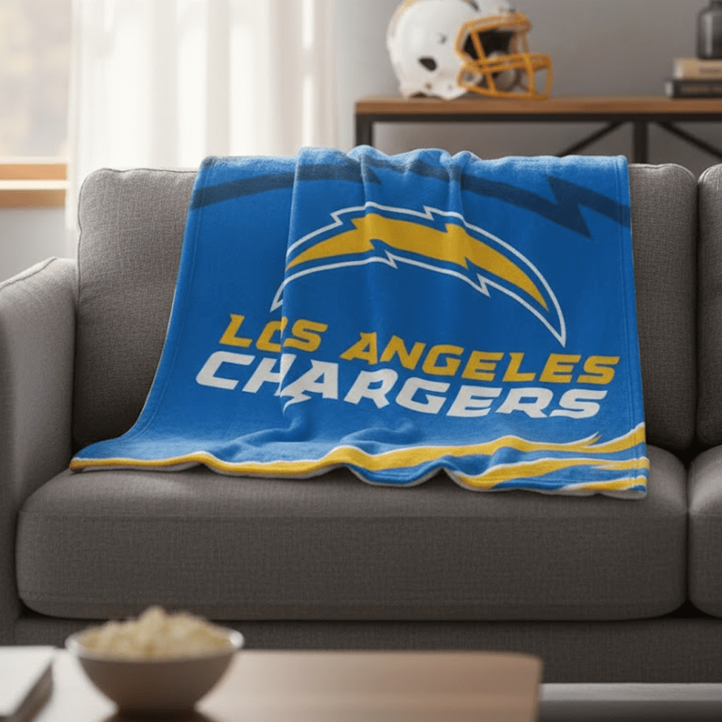 NFL Los Angeles Chargers King Size Plush Blanket - Officially Licensed My Store Fan Gear - Apparel category - Fan Trendz