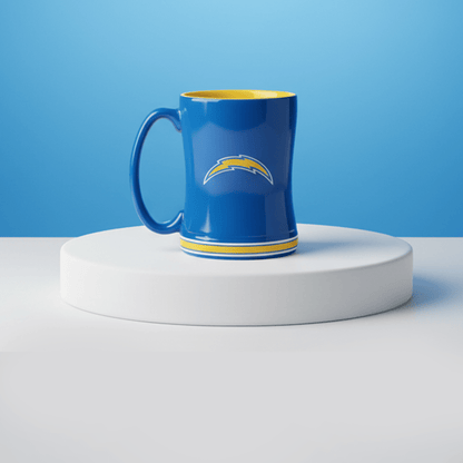 NFL Los Angeles Chargers Team Color 14oz Embossed Ceramic Relief Mug - Officially Licensed My Store Fan Gear - Apparel category - Fan Trendz
