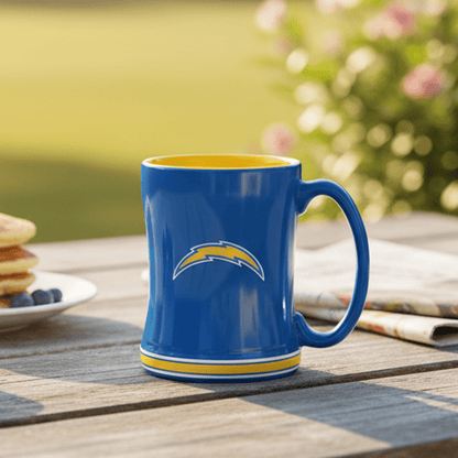NFL Los Angeles Chargers Team Color 14oz Embossed Ceramic Relief Mug - Officially Licensed My Store Fan Gear - Apparel category - Fan Trendz