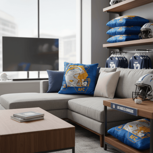 NFL Los Angeles Chargers Velvet Plush 18x18" CUSHION - Officially Licensed My Store Fan Gear - Apparel category - Fan Trendz