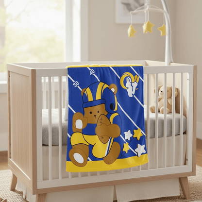 NFL Los Angeles Rams Baby Size Plush Blanket - Officially Licensed My Store Fan Gear - Apparel category - Fan Trendz