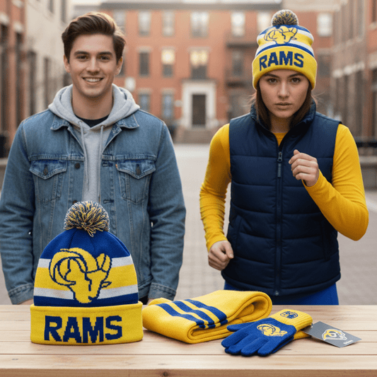 NFL Los Angeles Rams, Ball Ornament with Beanie Inside - Officially Licensed My Store Fan Gear - Apparel category - Fan Trendz