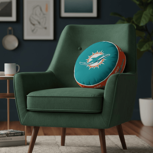 NFL Miami Dolphins - Cloud Soft "Puff" Pillow - Officially Licensed My Store Fan Gear - Apparel category - Fan Trendz