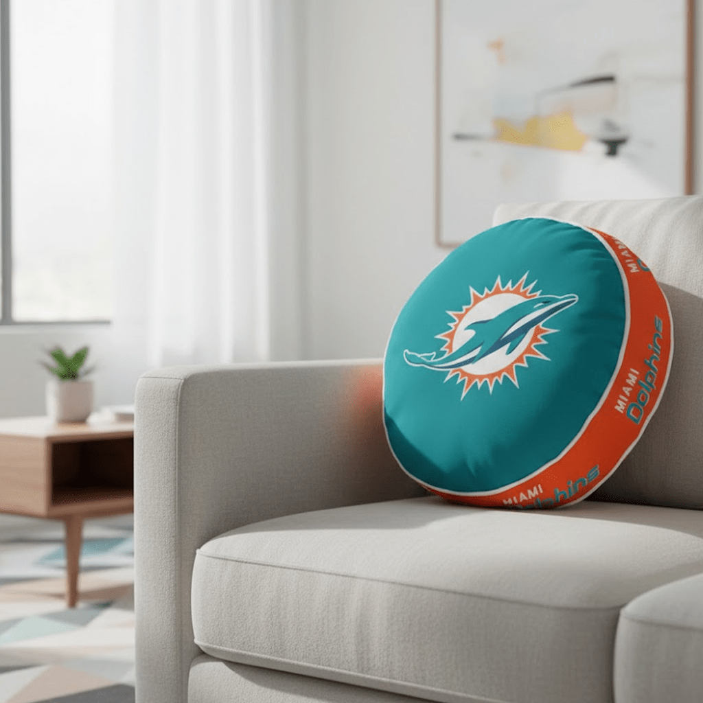 NFL Miami Dolphins - Cloud Soft "Puff" Pillow - Officially Licensed My Store Fan Gear - Apparel category - Fan Trendz