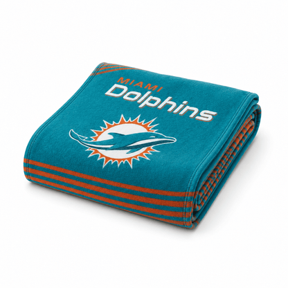NFL Miami Dolphins Plush Blanket - Officially Licensed My Store Fan Gear - Apparel category - Fan Trendz