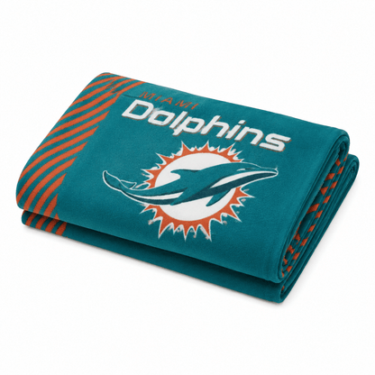 NFL Miami Dolphins Queen Size Blanket - Officially Licensed My Store Fan Gear - Apparel category - Fan Trendz
