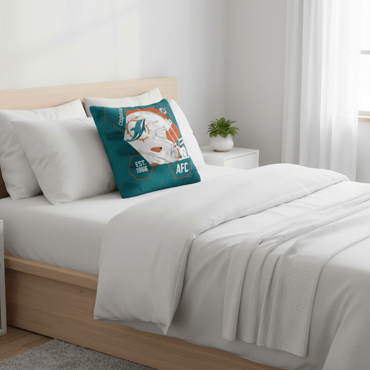 NFL Miami Dolphins Velvet Plush 18x18" CUSHION - Officially Licensed My Store Fan Gear - Apparel category - Fan Trendz