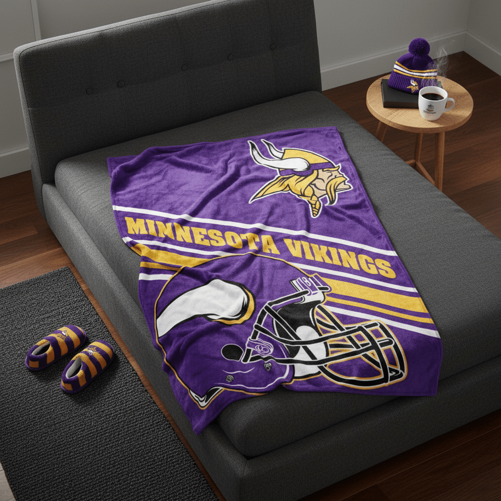 NFL Minnesota Vikings 60 x 80" Plush Blanket - Officially Licensed My Store Fan Gear - Apparel category - Fan Trendz