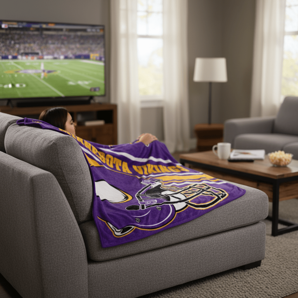 NFL Minnesota Vikings 60 x 80" Plush Blanket - Officially Licensed My Store Fan Gear - Apparel category - Fan Trendz