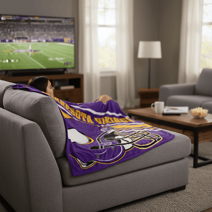 NFL Minnesota Vikings 60 x 80" Plush Blanket - Officially Licensed My Store Fan Gear - Apparel category - Fan Trendz