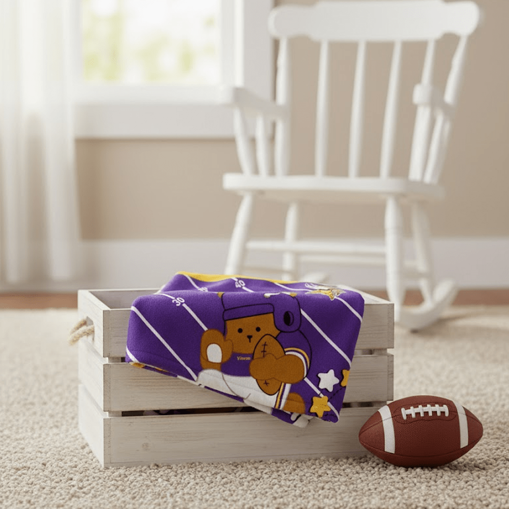 NFL Minnesota Vikings Baby Size Plush Blanket - Officially Licensed My Store Fan Gear - Apparel category - Fan Trendz