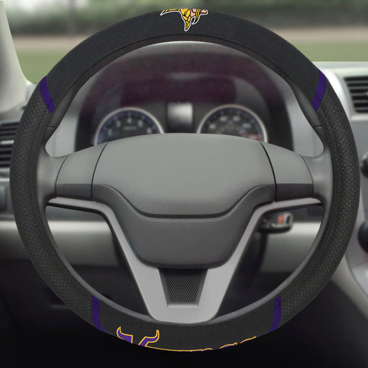 NFL Minnesota Vikings, Embroidered Steering Wheel Cover - Fan Trendz