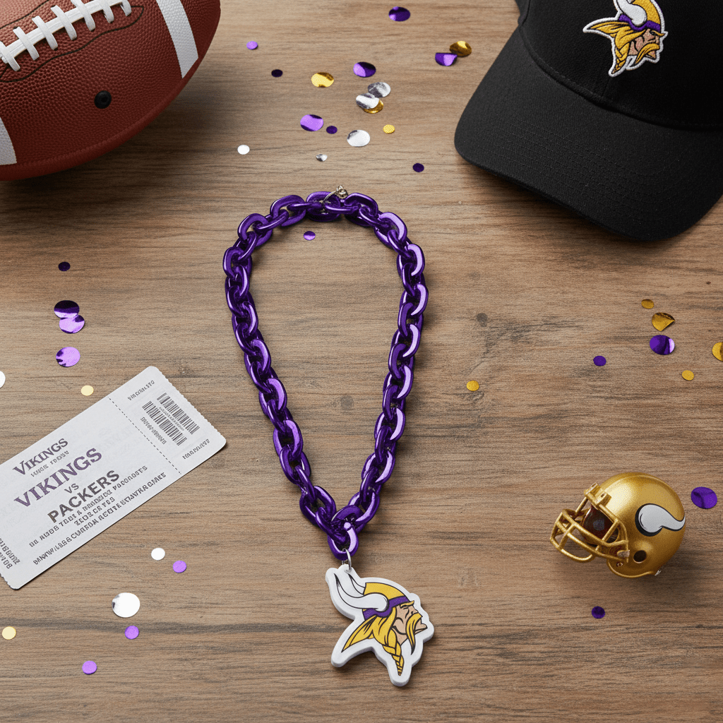 NFL Minnesota Vikings, Light up Big Logo Fan Chain - Officially Licensed My Store Fan Gear - Apparel category - Fan Trendz