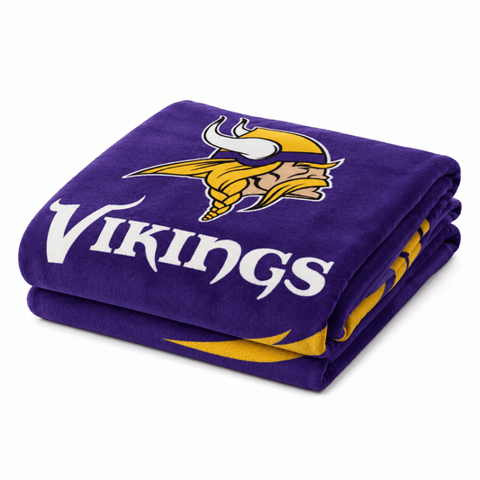 NFL Minnesota Vikings Queen Size Plush Blanket - Officially Licensed My Store Fan Gear - Apparel category - Fan Trendz
