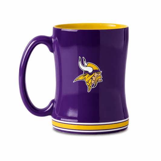 NFL Minnesota Vikings Team Color 14oz Embossed Ceramic Relief Mug - Officially Licensed My Store Fan Gear - Apparel category - Fan Trendz