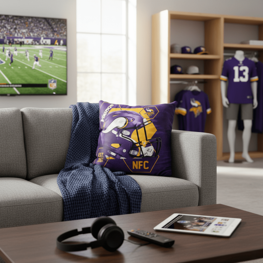 NFL Minnesota Vikings Velvet Plush 18x18" CUSHION - Fan Trendz