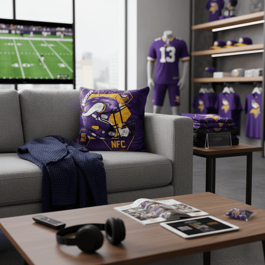 NFL Minnesota Vikings Velvet Plush 18x18" CUSHION - Fan Trendz