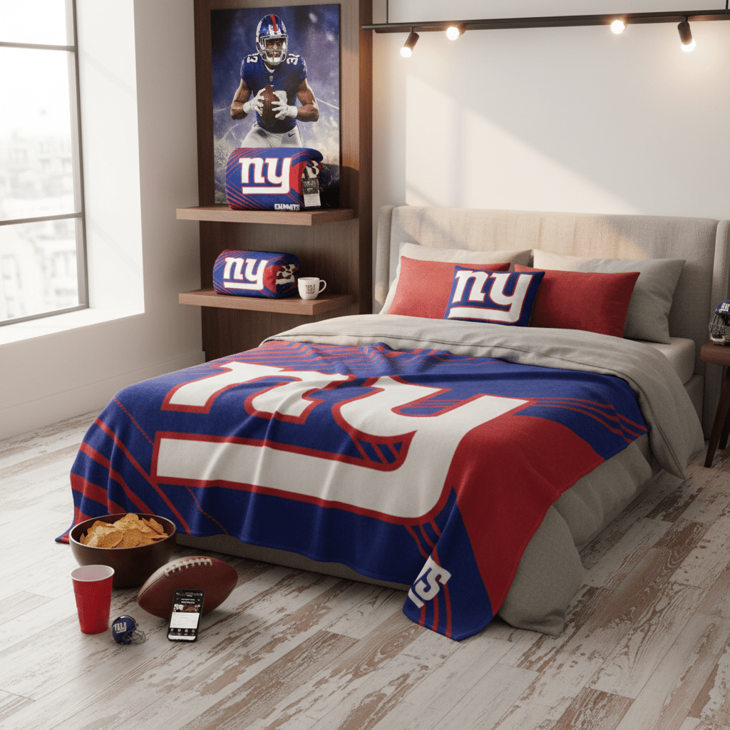 NFL New York Giants 60 x 80" Plush Blanket - Officially Licensed My Store Fan Gear - Apparel category - Fan Trendz