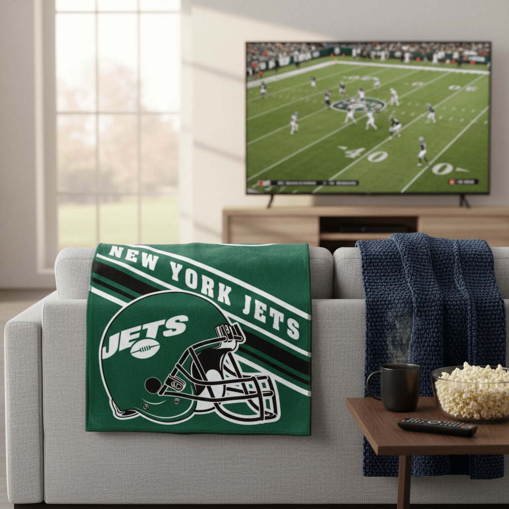 NFL New York Jets 60 x 80 Plush Blanket - Officially Licensed My Store Fan Gear - Apparel category - Fan Trendz