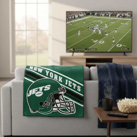 NFL New York Jets 60 x 80 Plush Blanket - Officially Licensed My Store Fan Gear - Apparel category - Fan Trendz
