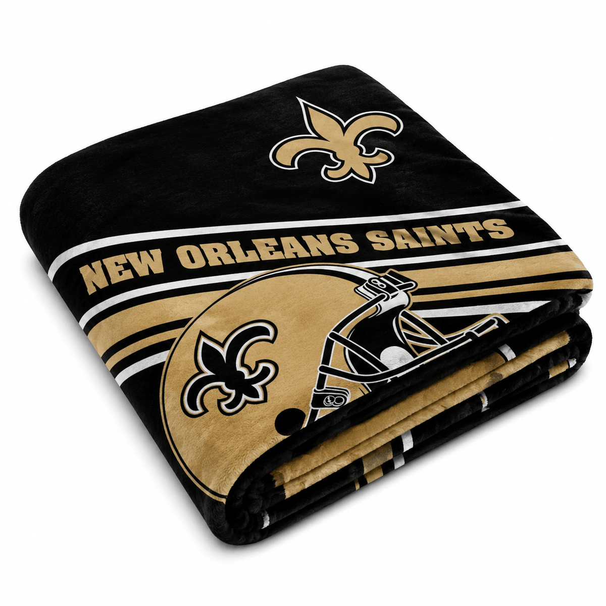 NFL Orleans Saints Plush Blanket - Officially Licensed My Store Fan Gear - Apparel category - Fan Trendz