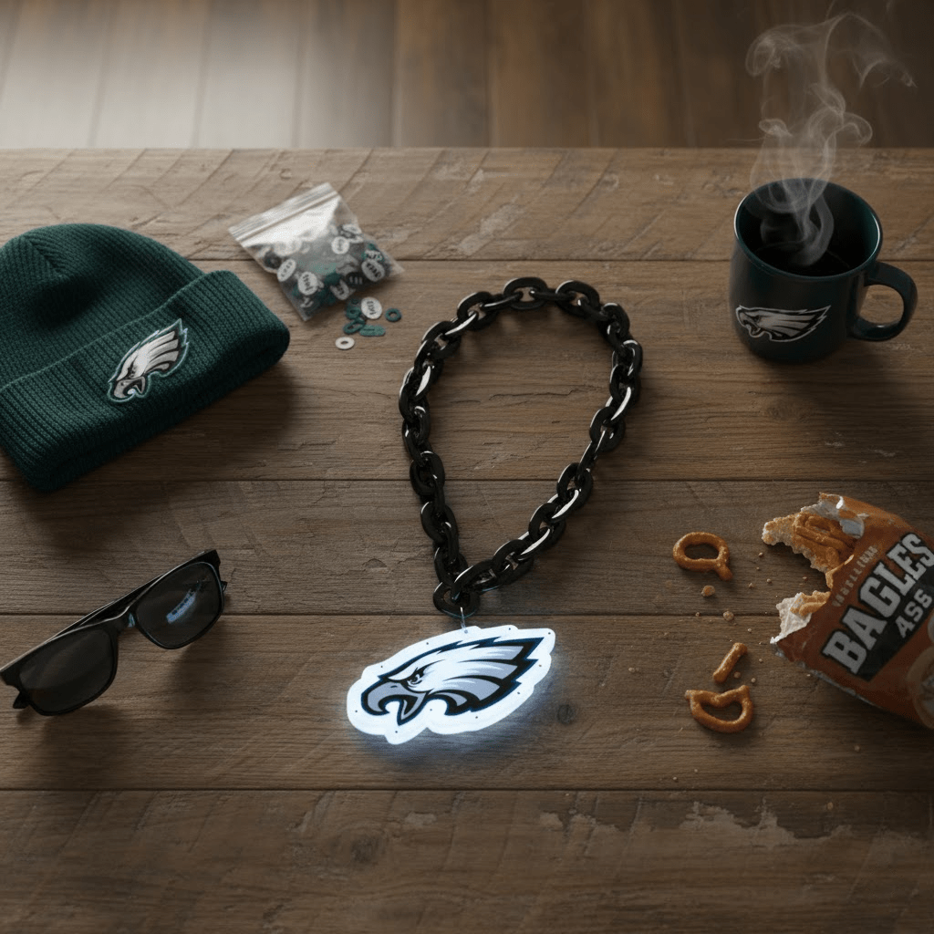 NFL Philadelphia Eagles, Light up Big Logo Fan Chain - Officially Licensed My Store Fan Gear - Apparel category - Fan Trendz