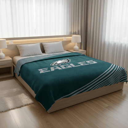 NFL Philadelphia Eagles Queen Size Plush Blanket - Officially Licensed My Store Fan Gear - Apparel category - Fan Trendz