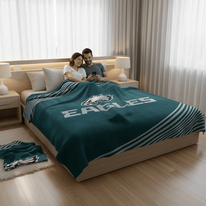 NFL Philadelphia Eagles Queen Size Plush Blanket - Officially Licensed My Store Fan Gear - Apparel category - Fan Trendz