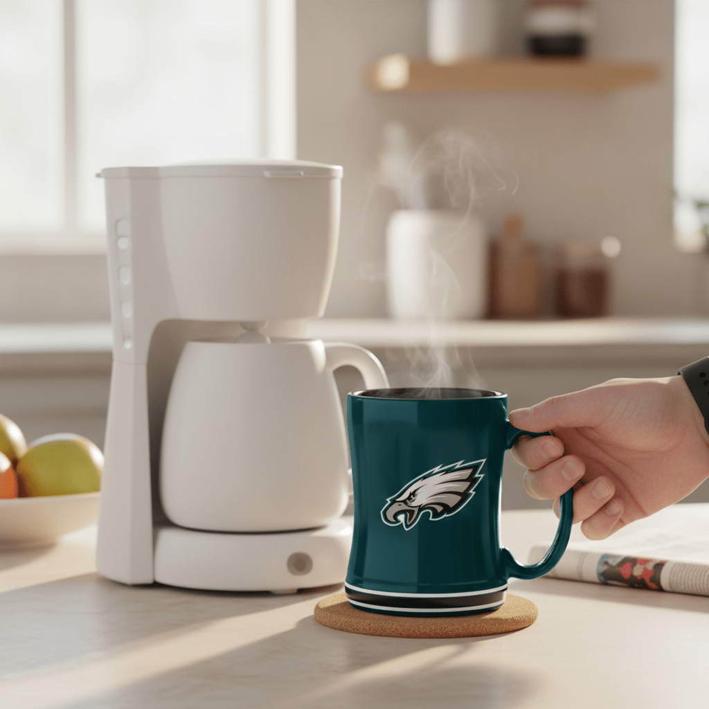 NFL Philadelphia Eagles Team Color 14oz Embossed Ceramic Relief Mug - Officially Licensed My Store Fan Gear - Apparel category - Fan Trendz