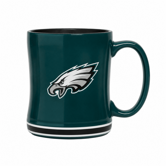 NFL Philadelphia Eagles Team Color 14oz Embossed Ceramic Relief Mug - Officially Licensed My Store Fan Gear - Apparel category - Fan Trendz