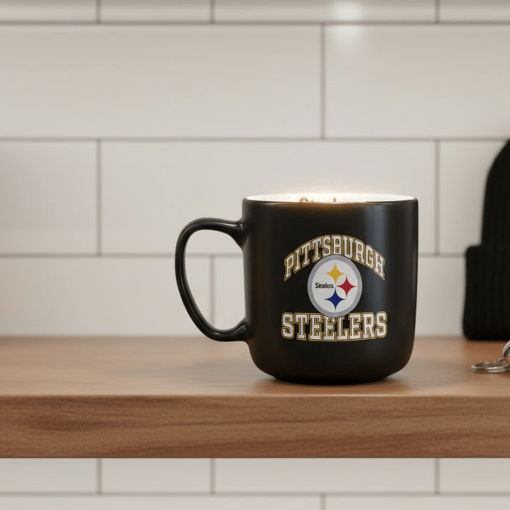 NFL Pittsburgh Steelers 15oz 'Stripe' Ceramic Mug - Officially Licensed My Store Fan Gear - Apparel category - Fan Trendz