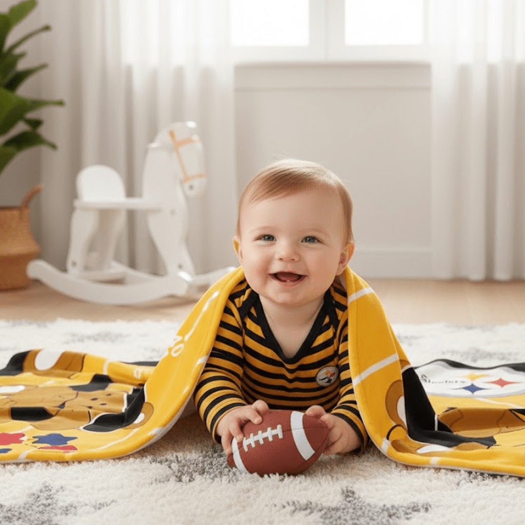 NFL Pittsburgh Steelers Baby Size Plush Blanket - Officially Licensed My Store Fan Gear - Apparel category - Fan Trendz