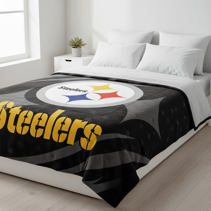 NFL Pittsburgh Steelers King Size Plush Blanket - Officially Licensed My Store Fan Gear - Apparel category - Fan Trendz