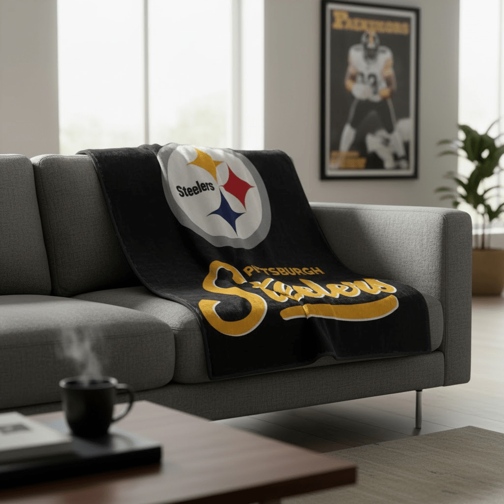 NFL Pittsburgh Steelers Plush Throw Blanket - Officially Licensed My Store Fan Gear - Apparel category - Fan Trendz