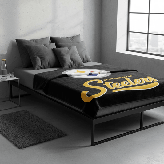 NFL Pittsburgh Steelers Plush Throw Blanket - Officially Licensed My Store Fan Gear - Apparel category - Fan Trendz