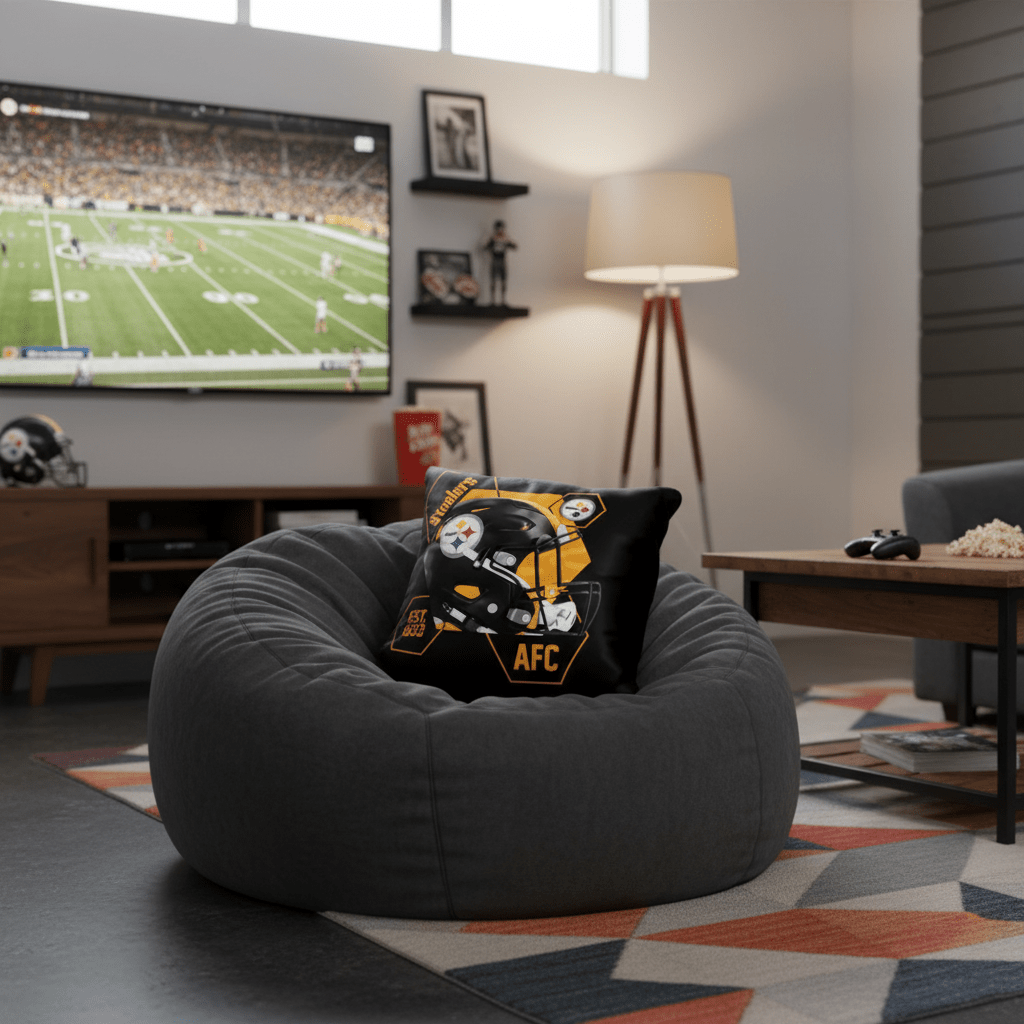 NFL Pittsburgh Steelers Velvet Plush 18x18" CUSHION - Officially Licensed My Store Fan Gear - Apparel category - Fan Trendz