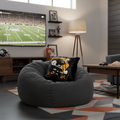 NFL Pittsburgh Steelers Velvet Plush 18x18" CUSHION - Officially Licensed My Store Fan Gear - Apparel category - Fan Trendz