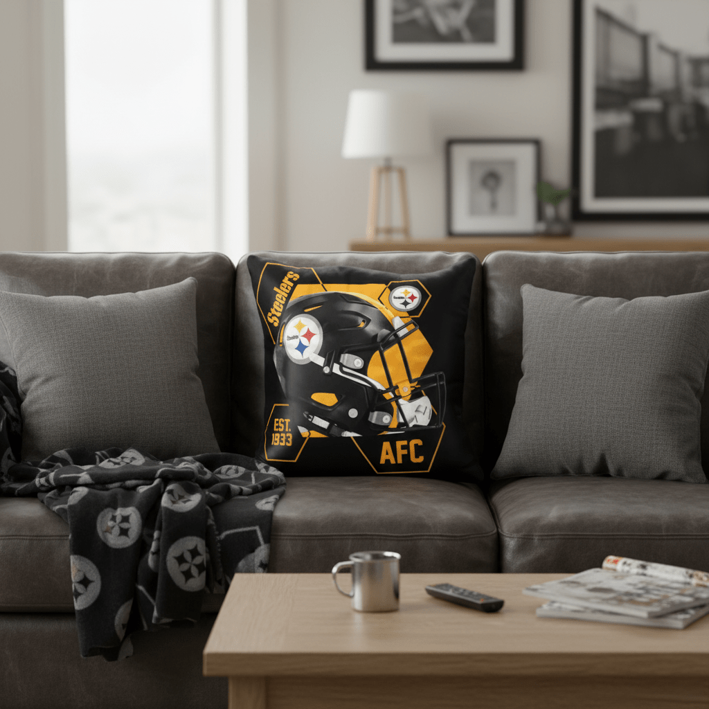 NFL Pittsburgh Steelers Velvet Plush 18x18" CUSHION - Officially Licensed My Store Fan Gear - Apparel category - Fan Trendz